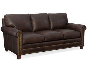 Raylen Stationary Leather Sofa 8-Way Tie (Made to order leathers)