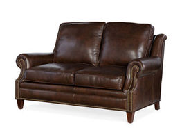 Roe Stationary Leather Loveseat 8-Way Tie (Made to order leathers)