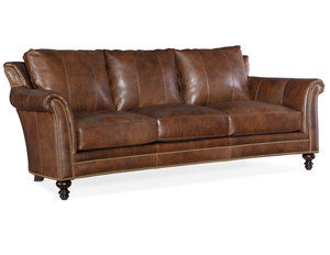 Richardson Stationary Leather Sofa 8-Way Tie (Made to order leathers)