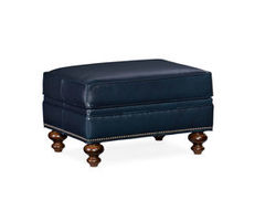 West Haven Leather Ottoman (Made to order leathers)