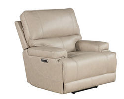 Whitman FreeMotion Cordless Power Headrest Power Recliner (Battery Operated) in Leather Linen