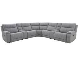 Apollo Zero Gravity Grey Power Reclining Power Headrest Sectional