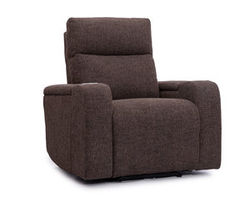 Orpheus Teak Power Headrest Power Recliner with Storage Arms