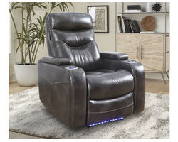 Origin Truffle Power Headrest Power Home Theater Swivel Recliner (Faux Leather)