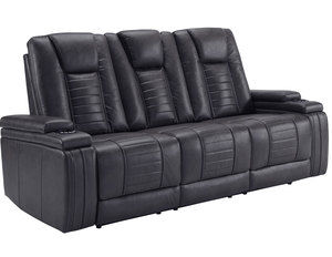 Megatron Tinsmith Power Headrest Power Reclining Console Sofa (Faux Leather)