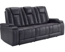 Megatron Tinsmith Power Headrest Power Reclining Console Sofa (Faux Leather)