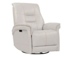 Carnegie Leather Cordless Power Swivel Glider Recliner (Cut the Cord) Ivory (In stock - Fast shipping)