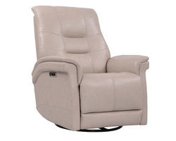 Carnegie Leather Cordless Power Swivel Glider Recliner (Cut the Cord) Linen