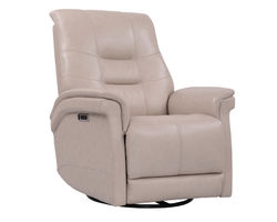 Carnegie Leather Cordless Power Swivel Glider Recliner (Cut the Cord) Linen (In stock - Fast shipping)