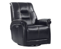 Carnegie Leather Cordless Power Swivel Glider Recliner (Cut the Cord) Blackberry