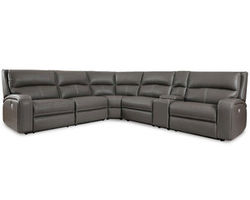 Polaris Zero Gravity Power Headrest Power Reclining Sectional Haze (In stock - Fast shipping)