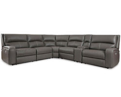 Polaris Zero Gravity Power Headrest Power Reclining Sectional Haze (In stock - Fast shipping)