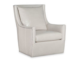 Lynea Swivel Leather Chair (Made to order leathers)