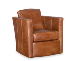 Miles Leather Accent Chair - Swivel Chair Available (Made to order leathers)