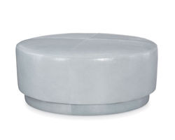Shelby 44" Round Leather Cocktail Ottoman (+45 leathers)