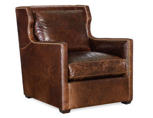Sherwin Leather Accent Chair - Swivel Chair Available (Made to order leathers)
