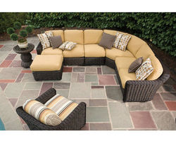South Hampton Outdoor Wicker Sectional (Made to order fabrics)