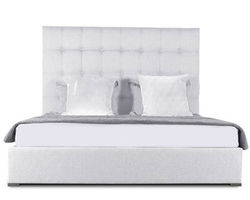 Moyra Box Tufing Queen or King Bed in White