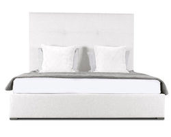Moyra Plain Queen or King Bed in White