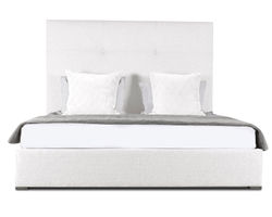 Moyra Plain Queen or King Bed in White