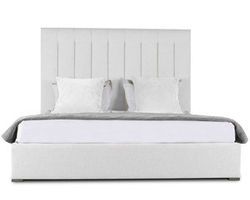 Moyra Vertical Tufted Queen Or King Bed in White