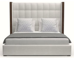 Irenne Box Tufting Queen or King Bed in White