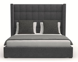 Aylet Box Tufting Queen or King Charcoal Bed