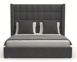 Aylet Box Tufting Queen or King Charcoal Bed 