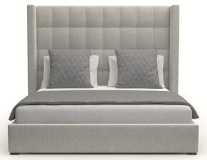 Aylet Box Tufting Queen or King Grey Bed