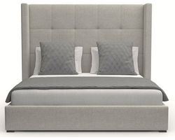Aylet Button Tufting Queen or King Grey Bed