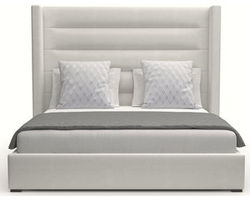 Aylet Horizontal Channel Tufting Queen or King Bed in White