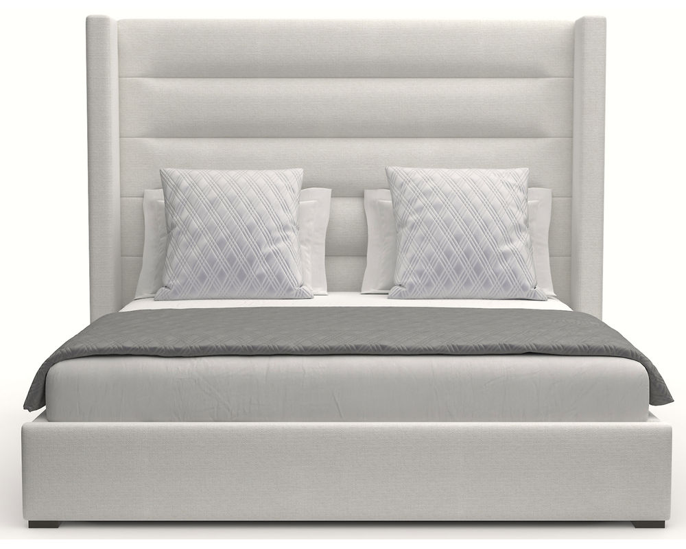 TheArth × NATAL DESIGN  床上手AIOT! ver Aylet Horizontal Channel Tufting Queen or King Bed in White