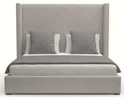 Aylet Plain Queen or King Upholstered Bed in Grey