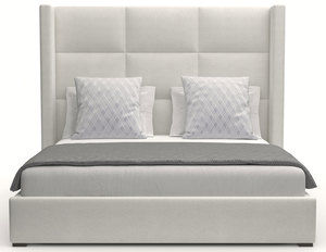 Aylet Square Tufted Queen or King Bed in White