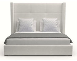 Aylet Simple Tufted Queen or King Bed in White