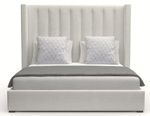 Aylet Vertical Channel Tufting Queen or King Bed in White