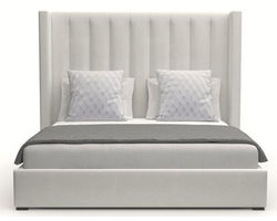 Aylet Vertical Channel Tufting Queen or King Bed in White