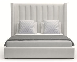 Aylet Vertical Channel Tufting Queen or King Bed in White