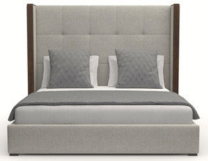 Irenne Button Tufted Queen Or King Grey Bed