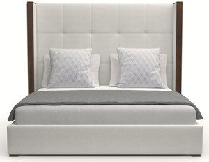 Irenne Button Tufted Queen or King White Bed