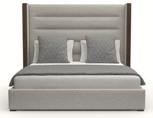 Irenne Horizontal Channel Tufting Queen or King Grey Bed