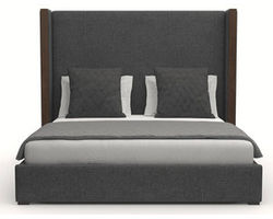 Irenne Plain Upholstery Queen or King Charcoal Bed