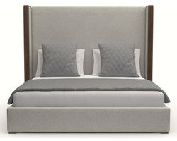 Irenne Plain Upholstery Queen or King Grey Bed