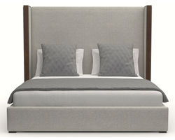 Irenne Plain Upholstery Queen or King Grey Bed