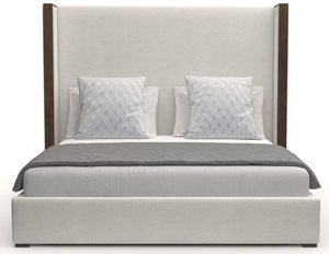Irenne Plain Upholstery Queen or King White Bed