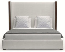 Irenne Plain Upholstery Queen or King White Bed