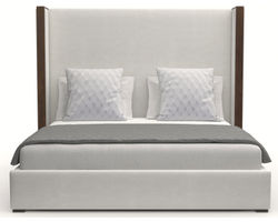  Irenne Plain Upholstery Queen or King White Bed
