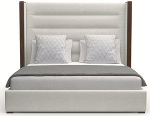 Irenne Horizontal Channel Tufting Queen or King White Bed