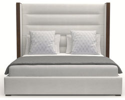 Irenne Horizontal Channel Tufting Queen or King White Bed