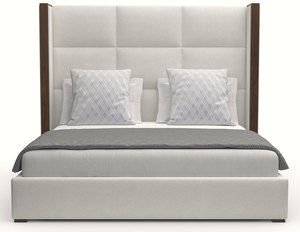 Irenne Square Tufted Queen or King White Bed